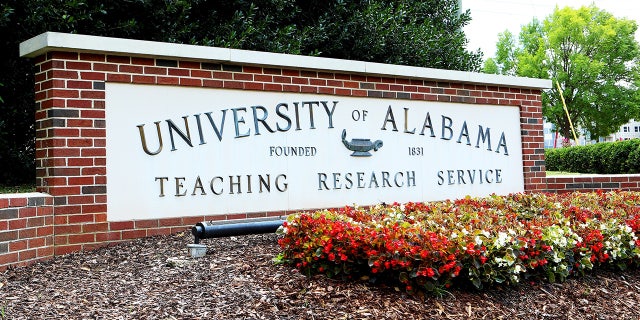 Sign at the University Of Alabama in Tuscaloosa, Alabama.