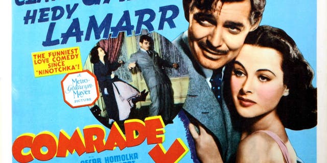"Comrade X" poster featuring Clark Gableand Hedy Lamarr, 1940.