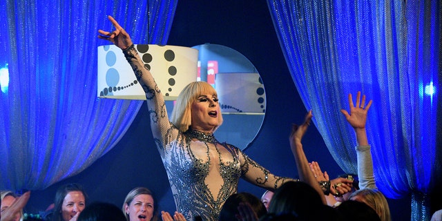 A Drag Queen performs at the Aqua Club and bar which features nightly drag shows. 