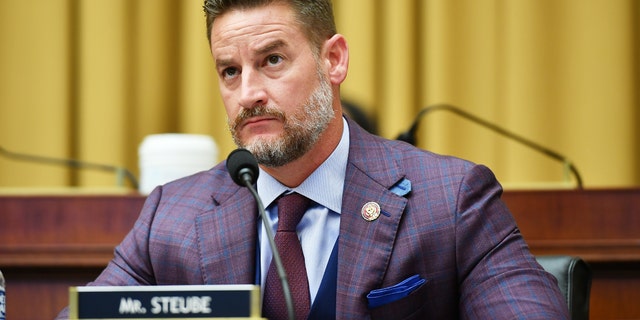 Representative Greg Steube, a Republican from Florida, listens during a House Judiciary Subcommittee hearing in Washington, D.C., U.S., on Wednesday, July 29, 2020. (Mandel Ngan/AFP/Bloomberg via Getty Images)