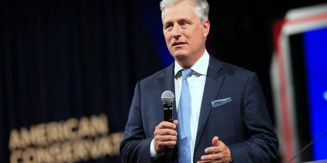 Robert O'Brien, former national security adviser, speaks during the Conservative Political Action Conference (CPAC) in Dallas, Texas, U.S., on Saturday, July 10, 2021.