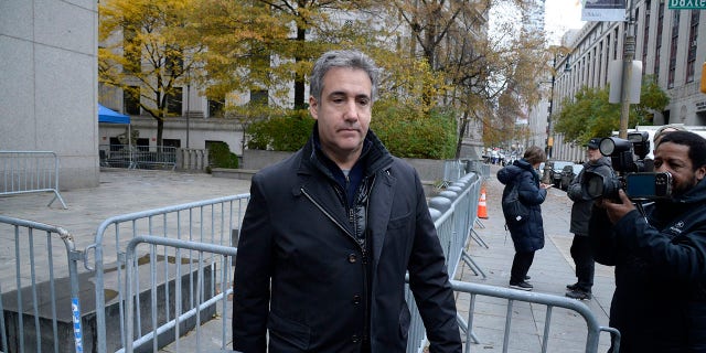 Michael Cohen, former personal attorney to U.S. President Donald Trump, leaves U.S. federal court in New York, Monday, Nov. 11. 22, 2021.