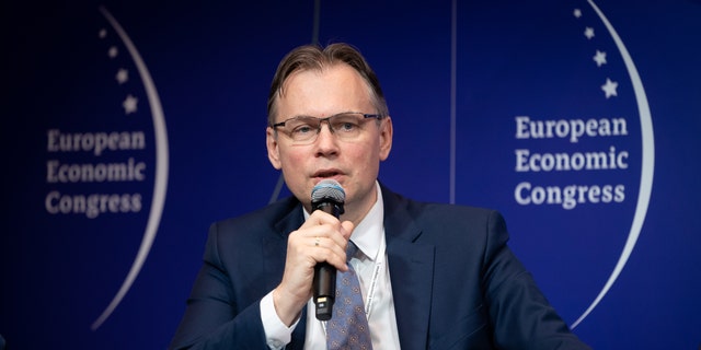 Arkadiusz Muliarczyk during the European Economic Congress in Katowice, Poland, on April 26, 2022.