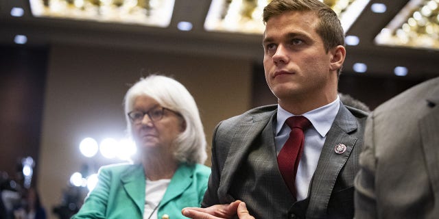 Rep. Madison Cawthorn during the America First Policy Institute summit on July 26, 2022.