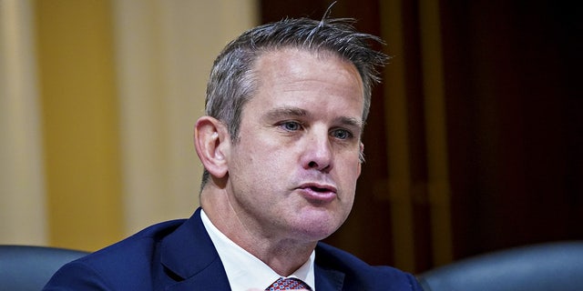 Representative Adam Kinzinger, a Republican from Illinois, speaks during a hearing of the Select Committee to Investigate the January 6th Attack on the US Capitol in Washington, DC, US, on Thursday, Oct. 13, 2022.  Photographer: Al Drago/Bloomberg via Getty Images