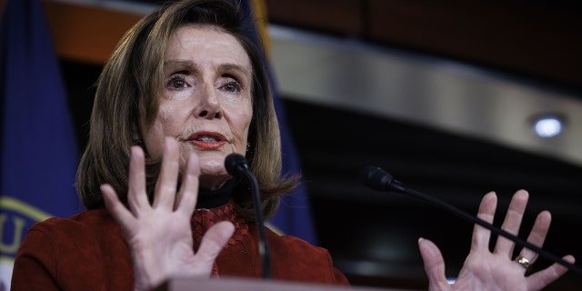 Pelosi, a Democrat from California, speaks during a news conference at the US Capitol in Washington, DC, on Dec. 22, 2022.