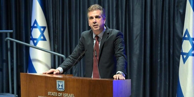 Israeli Foreign Minister Eli Cohen speaks during press conference in Jerusalem on Jan. 2, 2023. 