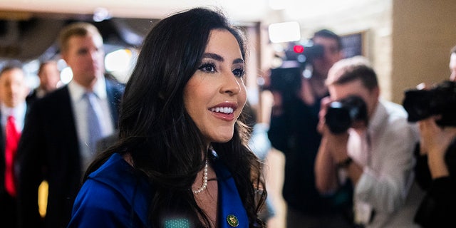 UNITED STATES - JANUARY 3: Rep.-elect Anna Paulina Luna, R-Fla., is seen outside a meeting of the House Republican Conference in the U.S. Capitol on Tuesday, January 3, 2023. (Tom Williams/CQ-Roll Call, Inc via Getty Images)
