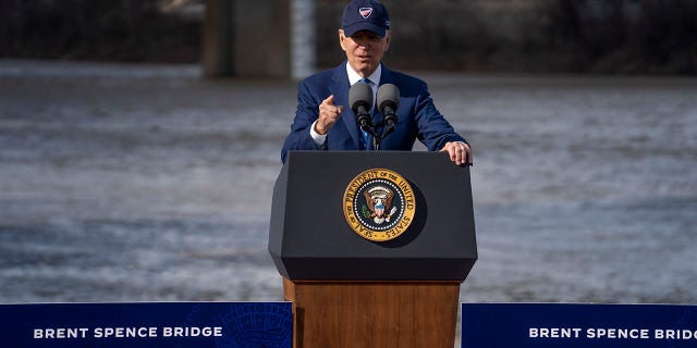 President Joe Biden speaks about his economic and infrastructure plans on Jan. 4, 2023, in Covington, Kentucky.