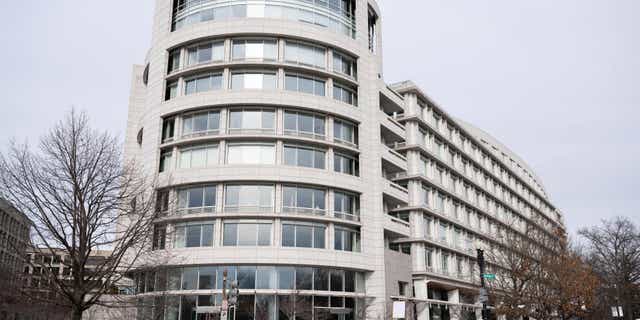 An office building housing the Penn Biden Center, a think tank affiliated with the University of Pennsylvania, is seen in Washington, DC, January 10, 2023, following reports that classified documents from the time when US President Joe Biden was serving as Barack Obama's vice president have been found at the center that Biden sometimes used as office space.