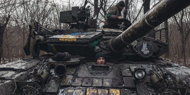 Ukrainian tankers carry out maintenance on their tanks on the Donbass frontline as military mobility continues within the Russian-Ukrainian war on Wednesday.