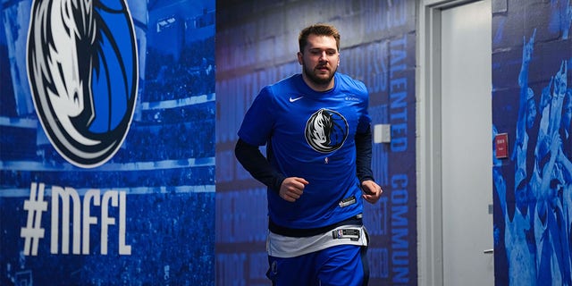 Luka Doncic of the Mavericks before the Atlanta Hawks game on January 18, 2023 in Dallas, Texas.