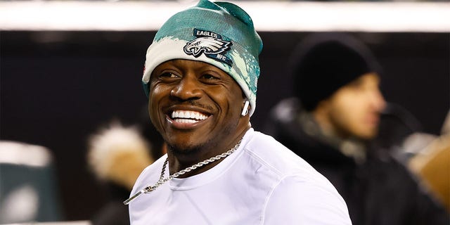 Philadelphia Eagles wide receiver AJ Brown prior to the NFC Divisional Playoff game against the New York Giants January 21, 2023 at Lincoln Financial Field in Philadelphia.  