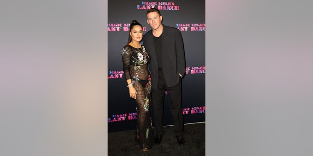 Salma Hayek went sheer at the premiere of her movie with Channing Tatum, "Magic Mike's Last Dance."