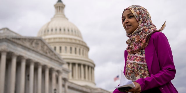 Rep. Ilhan Omar, D-MN, outside the US Capitol on January 26, 2023, in Washington, DC. 