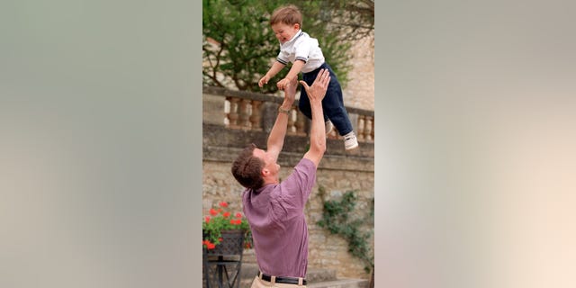 Prince Joachim with son Nikolai in 2001.