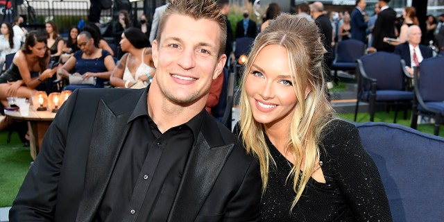 Rob Gronkowski and Camille Kostek attend the 2021 ESPY Awards at Rooftop At Pier 17 July 10, 2021, in New York City. 