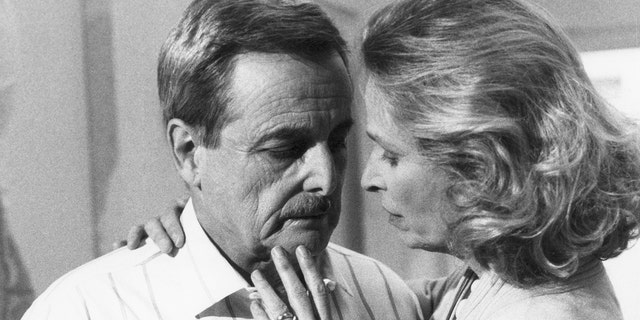 In her new memoir titled "Middle of the Rainbow," Bonnie Bartlett Daniels, right, described how she and William Daniels had an "open marriage" early on in their relationship. 