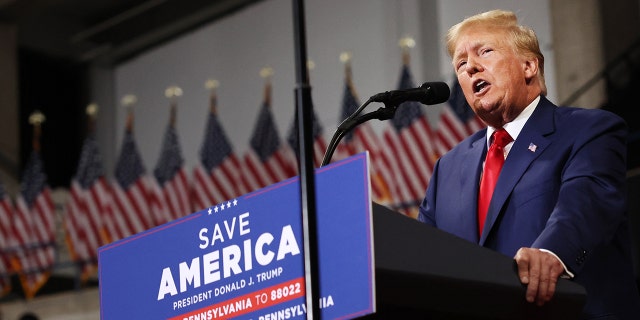 Former president Donald Trump on September 03, 2022, in Wilkes-Barre, Pennsylvania.