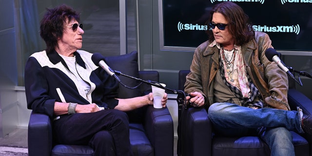 Jeff Beck and Johnny Depp attended the SiriusXM's Town Hall in New York City this past October. 