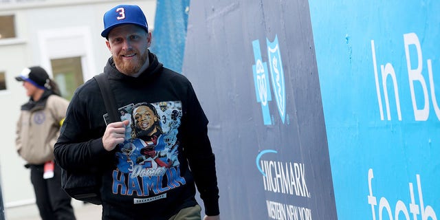 Cole Beasley, #11 of the Buffalo Bills, walks to the stadium prior to a game against the New England Patriots at Highmark Stadium on January 8, 2023, in Orchard Park, New York. 