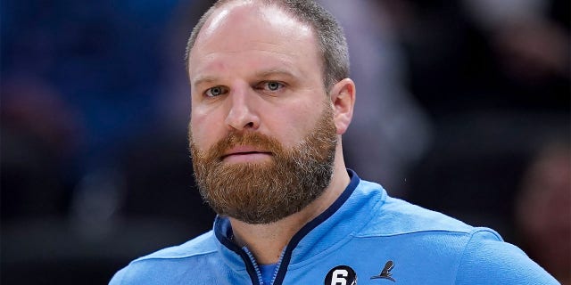 Memphis Grizzlies head coach Taylor Jenkins watches the fourth quarter against the Indiana Pacers at Gainbridge Fieldhouse on January 14, 2023 in Indianapolis, Indiana. 