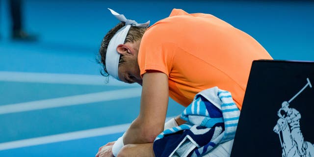 Rafael Nadal takes a break