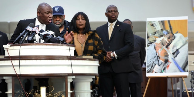 Tyre Nichols' mother and stepfather, civil rights attorney Ben Crump, and faith and community leaders gather as they mourn the loss of the 29-year-old during a press conference.