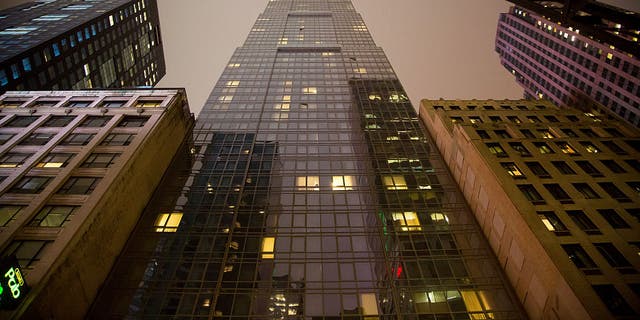 Hyatt Hotels Corp.'s Hyatt Times Square stands at 135 West 45th Street in New York, on Tuesday, Feb. 16, 2016. Two people have fallen to their deaths from the 54th floor between October 2022 and January 2023.