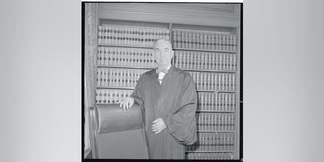 (Original Caption) Supreme Court Justice Tom C. Clark of Texas, shown in a 1964 file photo. He issued his infamous "black list," officially known as the Attorney General's List of Subversive Organizations.