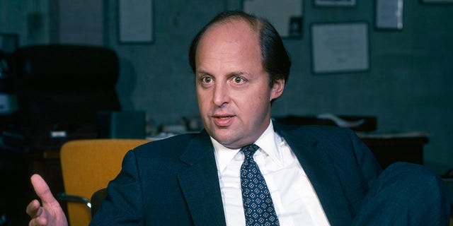 U.S. Ambassador to Honduras, John Negroponte, speaks to journalists about the U.S. government's support for the Nicaraguan Contras in his office June 1983 in Tegucigalpa, Honduras. Negroponte served in the U.S. Foreign Service from 1960 to 1997. He also served in the Bush Administration as the U.S. representative to the United Nations from 2001 to 2004 and was ambassador to Iraq from June 2004 to April 2005. 