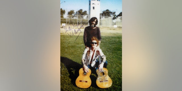  A photograph of Charles Manson, top, and Eddie Ragsdale sent by Charles Manson to Manuel Vasquez during the week of Aug. 12, 2012. 