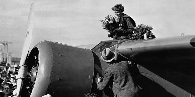 Amelia Earhart on Jan. 12, 1935, after the first Hawaii-to-California flight. She was the first pilot to succeed at flying the route. 