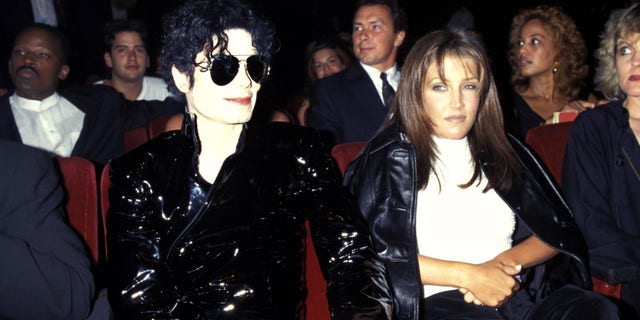 Michael Jackson and Lisa Marie Presley during the 12th Annual MTV Video Music Awards at the Radio City Music Hall in New York, New York, in 1995.