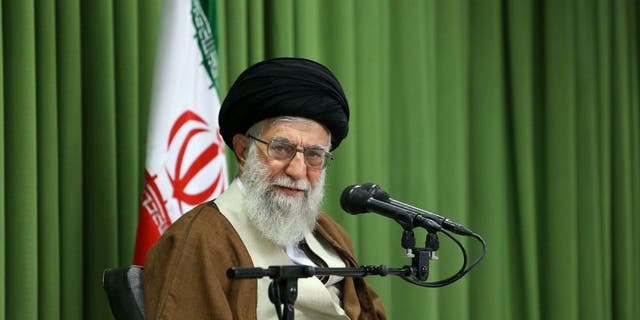 Iran's Supreme Leader Ayatollah Ali Khamanei speaks during his meeting with students in Tehran, Iran, on October 18, 2017.