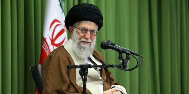 Iran's Supreme Leader Ayatollah Ali Khamanei speaks during his meeting with students in Tehran, Iran, on October 18, 2017.