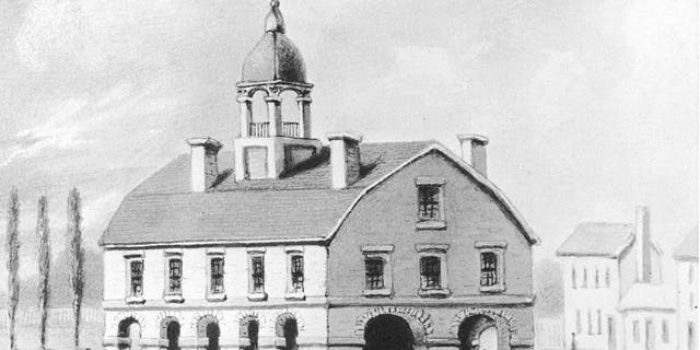 On this day in history, Feb. 1, 1790, United States Supreme Court assembles for first time in NYC An engraving of the site of the first Supreme Court, the Old Merchants Exchange in Manhattan, circa 1790.
