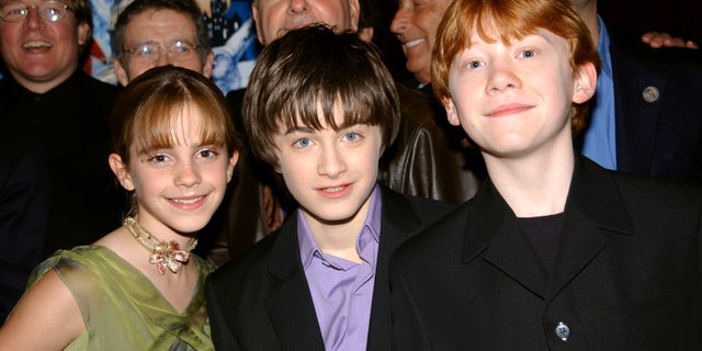 Emma Watson, Daniel Radcliffe and Rupert Grint at the 2001 premiere of "Harry Potter and the Sorcerer's Stone."