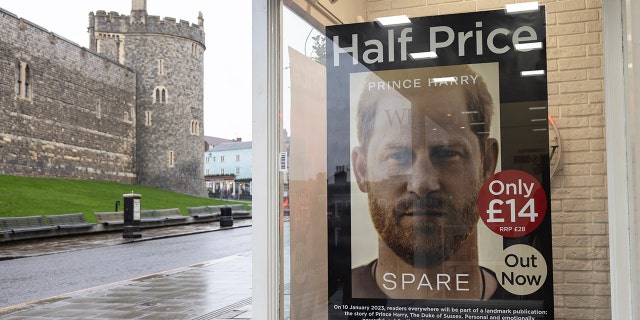 Prince Harry's book "Spare" is being sold opposite Windsor Castle.