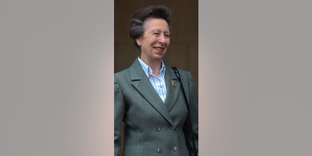 Britain's Princess Anne leaves the presidential palace after a meeting with President Nicos Anastasiades, in Nicosia, Cyprus, on Wednesday.