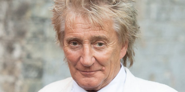 Rod Stewart looking somber