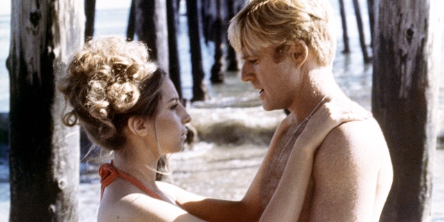 Barbra Streisand and Robert Redford on the set of "The Way We Were."