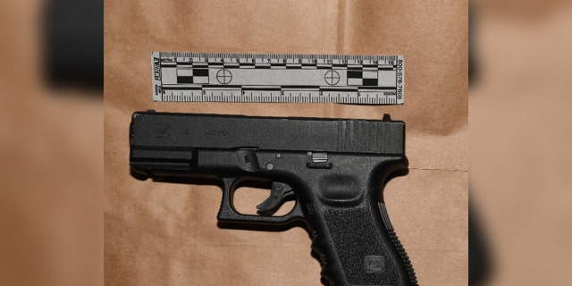 The weapon believed to have been used by the suspect was located within the scene of the home invasion robbery and was determined to be a pellet gun resembling a Glock-style pistol, police said.