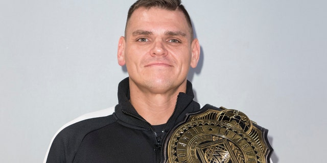 Gunther of the European professional wrestling stable Imperium attends a photo call during the WWE Live Show at Westfalenhalle on November 1, 2022 in Dortmund, Germany.