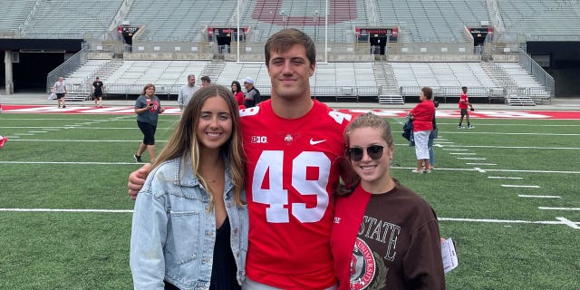 Catherine Guard and sister and brother Patrick Guard, tight ends for the Ohio State Buckeyes.