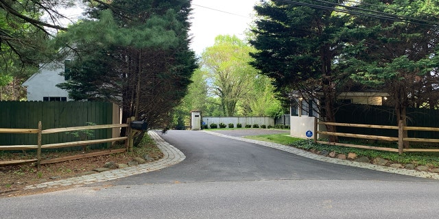 An empty Secret Service guard shack located outside the access road leading to President Joe Biden's private residence in Wilmington, Delaware on Friday, April 19, 2019.