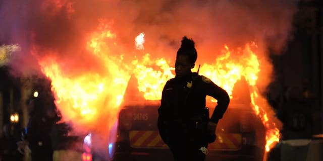 Fiery protests in Atlanta, Georgia on Saturday, January 21.