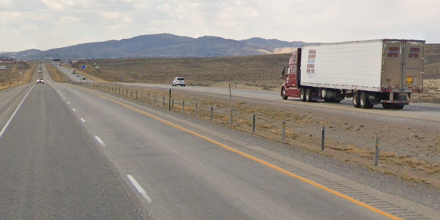 The general area of Interstate 80, near Rawlins, Wyo., where the accidents happened Sunday.