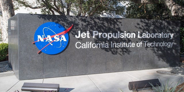 El exterior del Laboratorio de Propulsión a Chorro de la NASA el 28 de febrero de 2018 en Pasadena, California. 