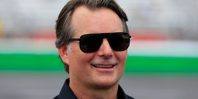 Retired NASCAR champion Jeff Gordon before the 53rd annual NASCAR Quaker State 400 race on July 10, 2022, at Atlanta Motor Speedway in Hampton, Georgia.